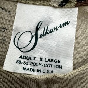 Vintage Silkworm Camel Cigarettes Desert Camo Pocket T Shirt XL USASingle Stitch